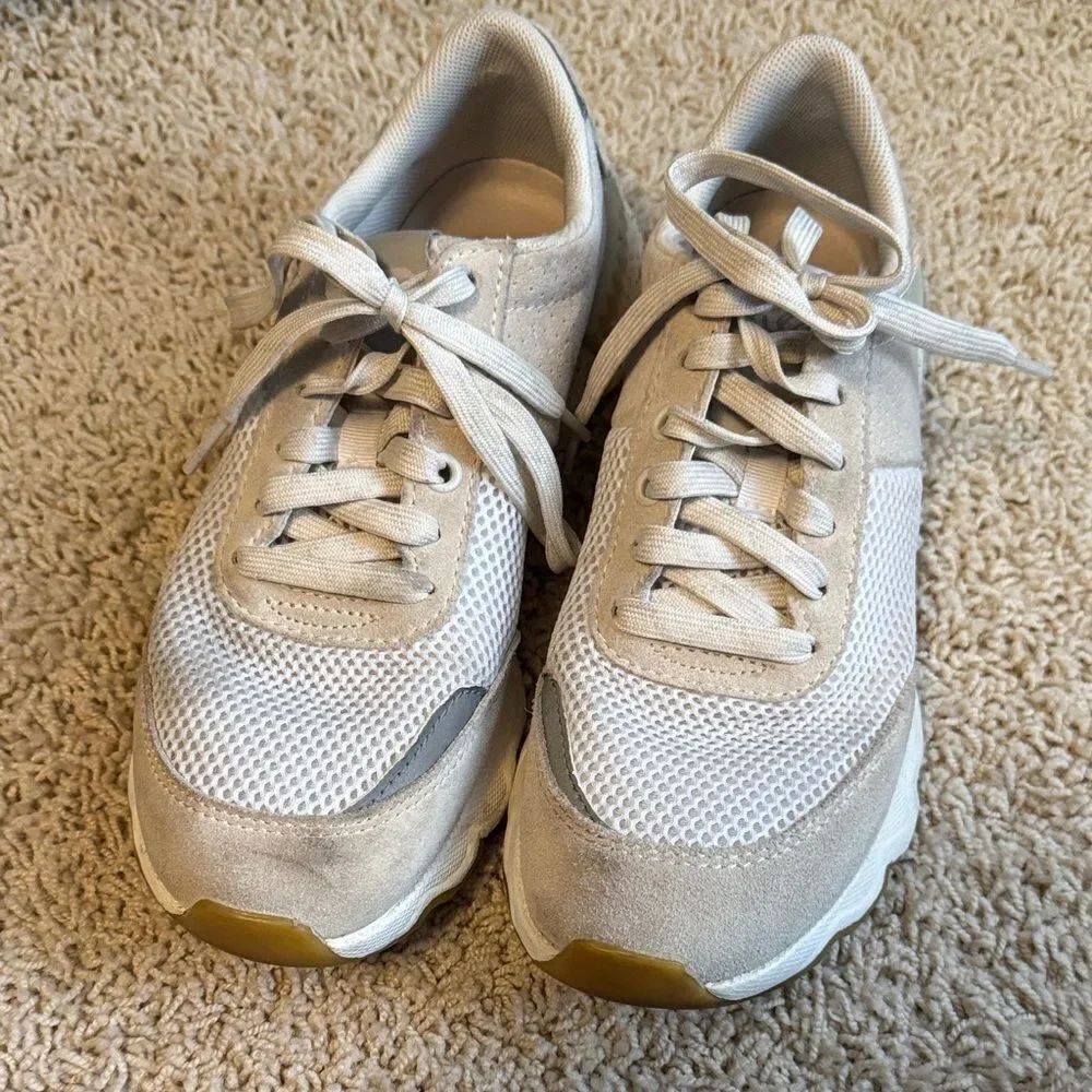 Sorel Kinetic Casual Sneakers White Cream size 8.5